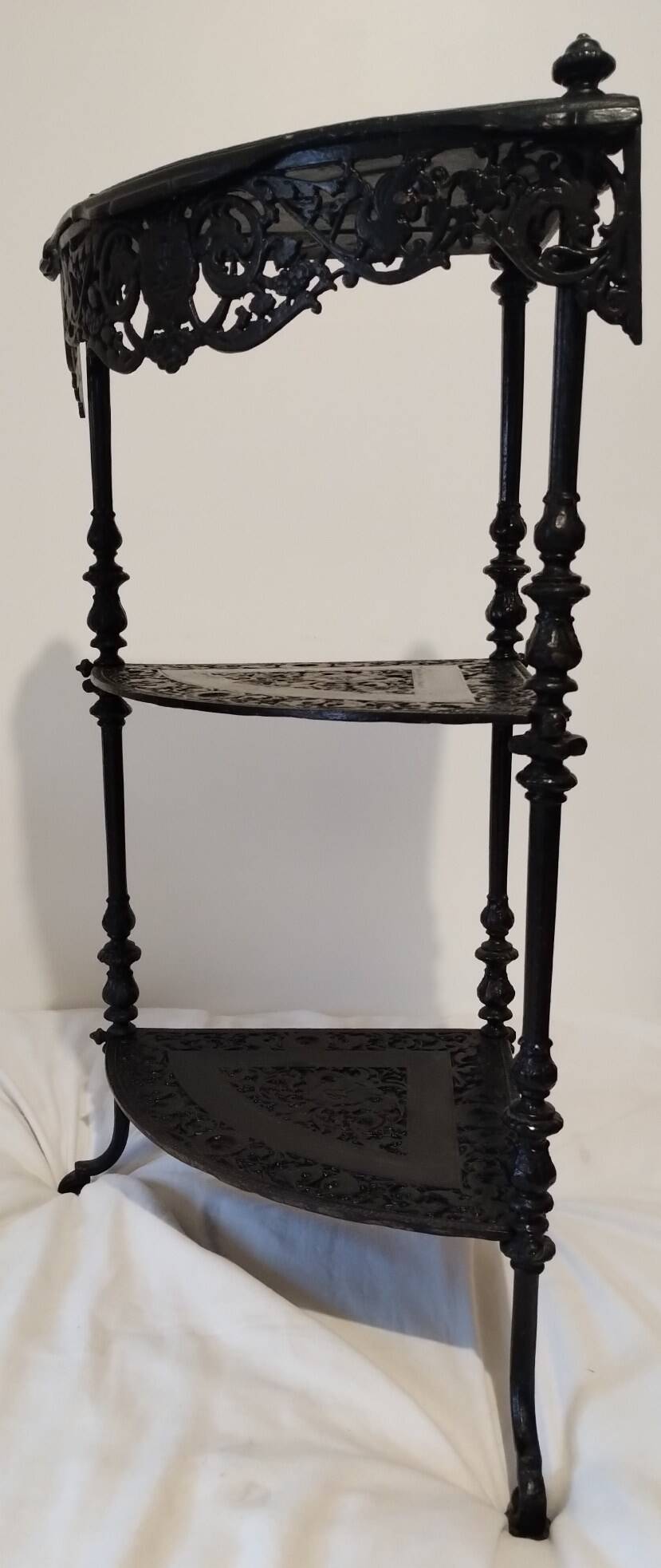 Cast iron corner shelf
