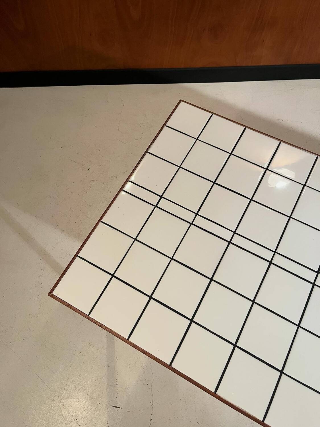 Custom dining table "steel and earthenware"