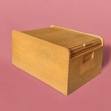 Old wooden filing box with shutter