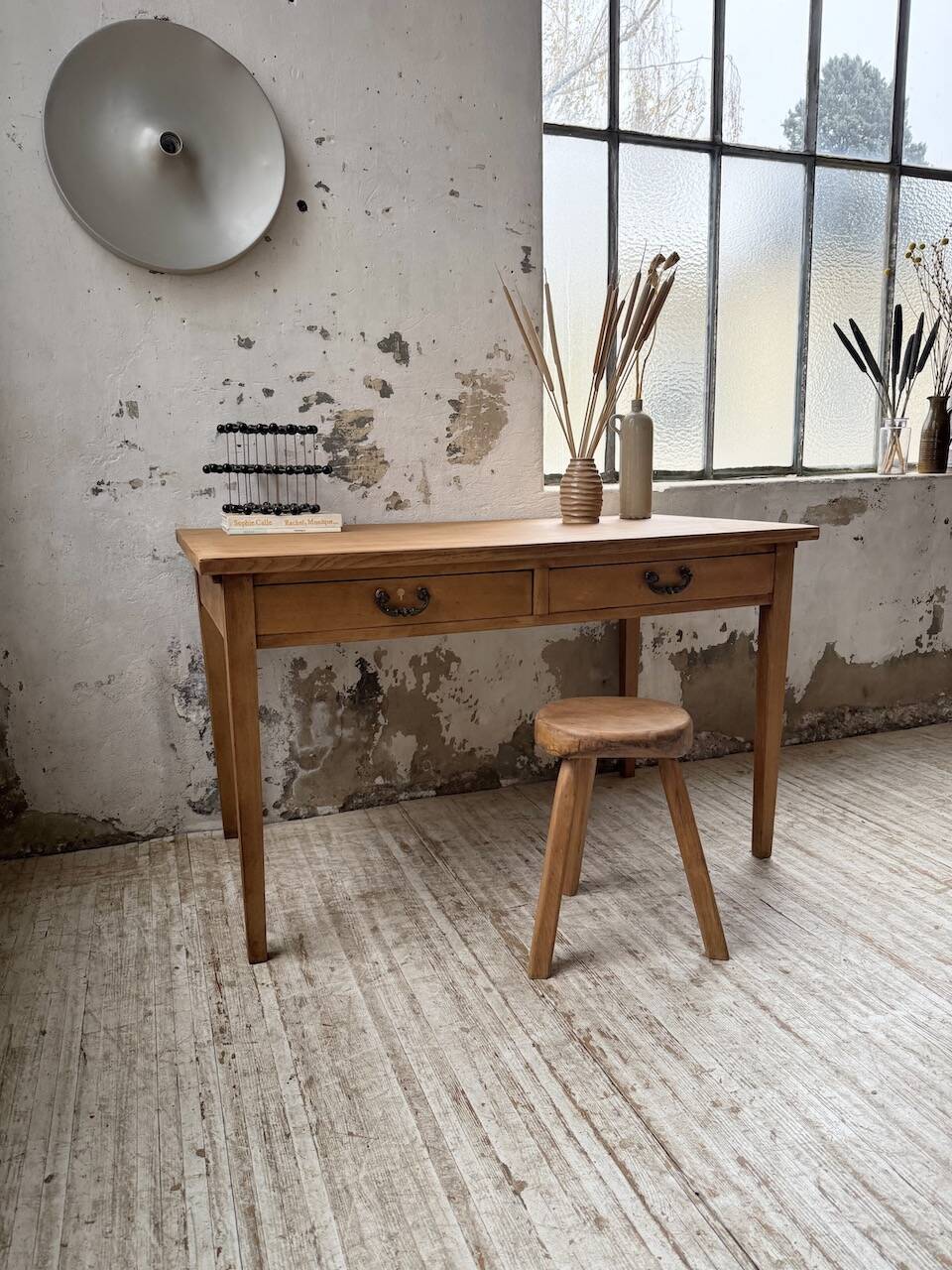 Oak veneer desk 1950