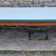 Green formica farmhouse table, vintage, 50s