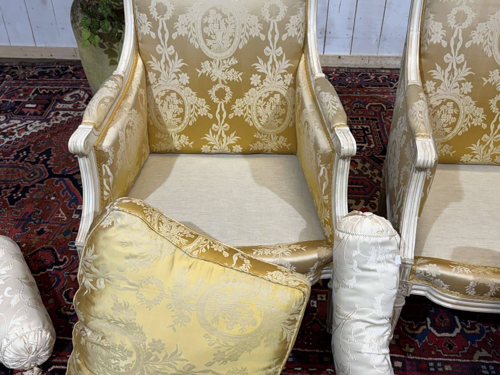 Pair of Louis XVI style armchairs from the 1960s.