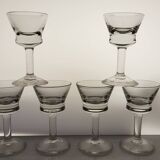 6 bistro liqueur glasses 1920s-30s