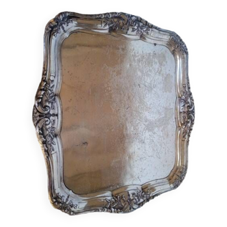 Silver metal tray 28/25 cm St Louis XV