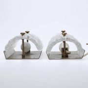 Glass wall lamp by Carl Fagerlund for Orrefors Sweden 1960s set of 2