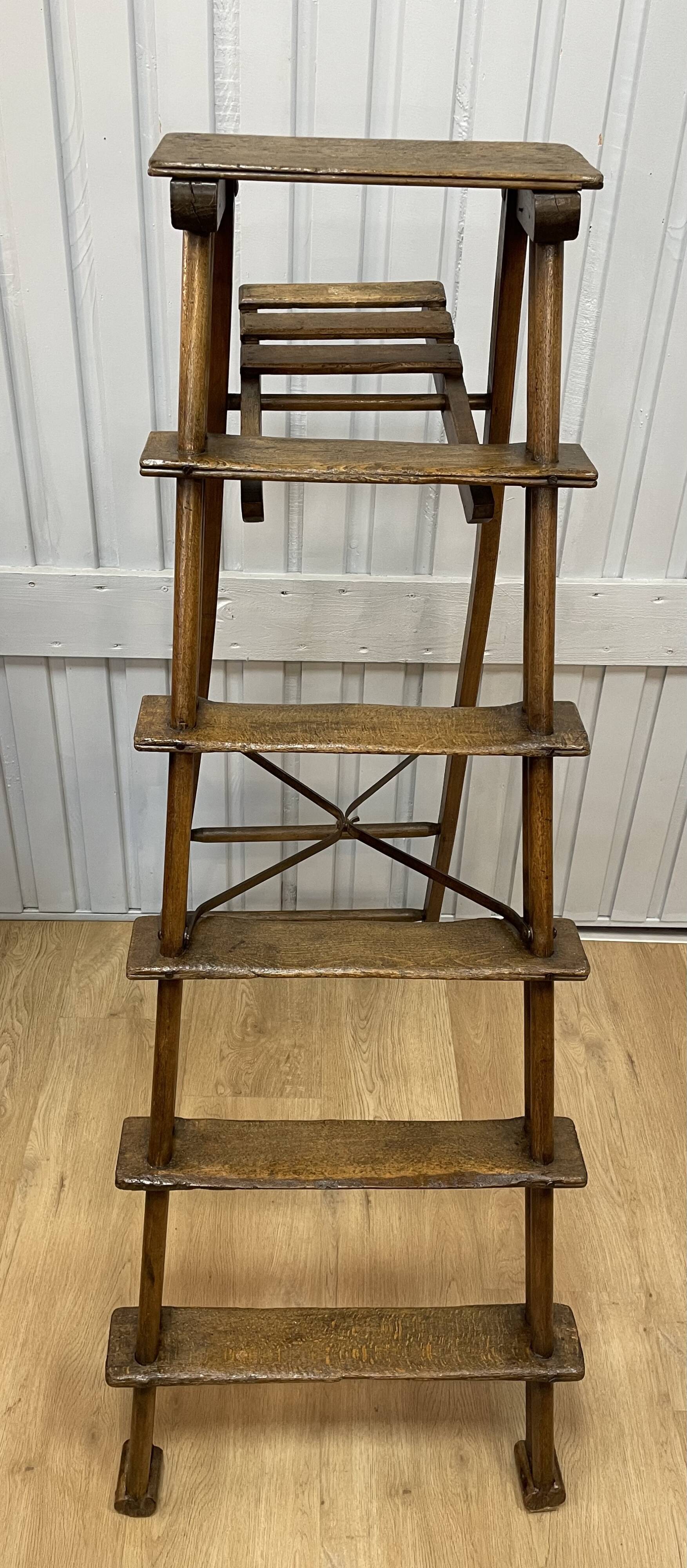 19th century library stepladder