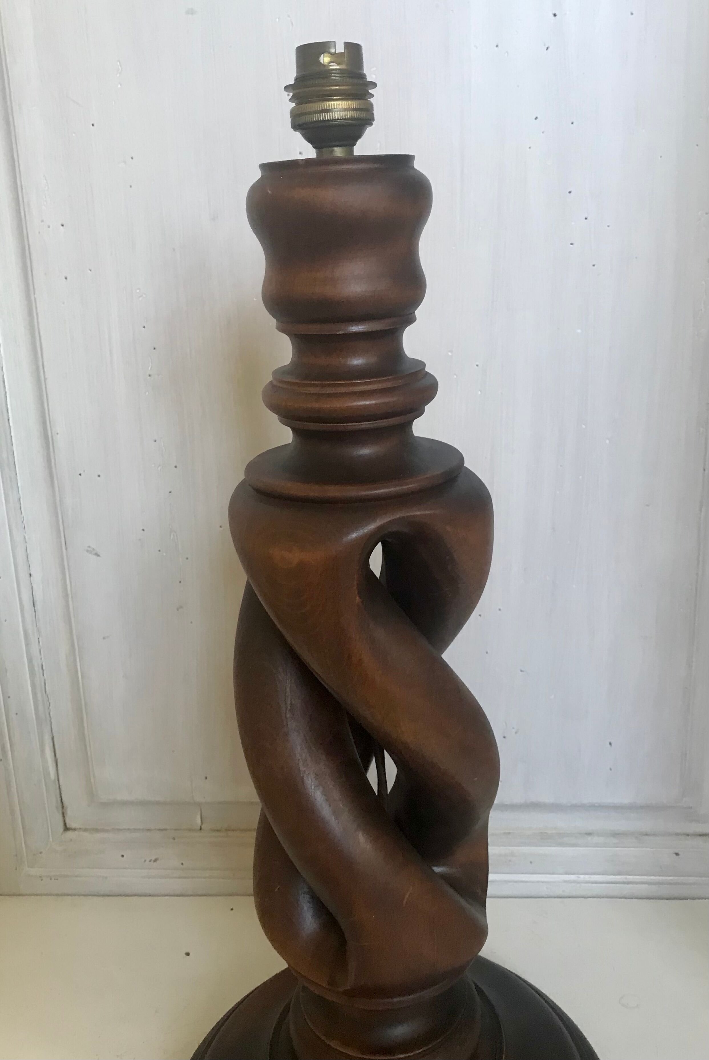 Vintage wooden lamp 47cm