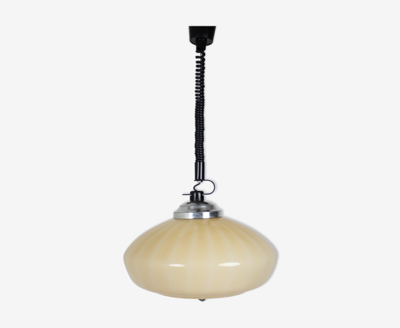Suspension en verre du milieu du siècle années 1970