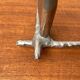 Brutalist sculptural cast aluminium candlestick Danish