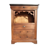 High chest of drawers furniture XIXth with niche