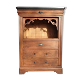 High chest of drawers furniture XIXth with niche