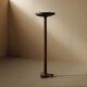 Art Deco floor lamp in mahogany and metal, 1930s
