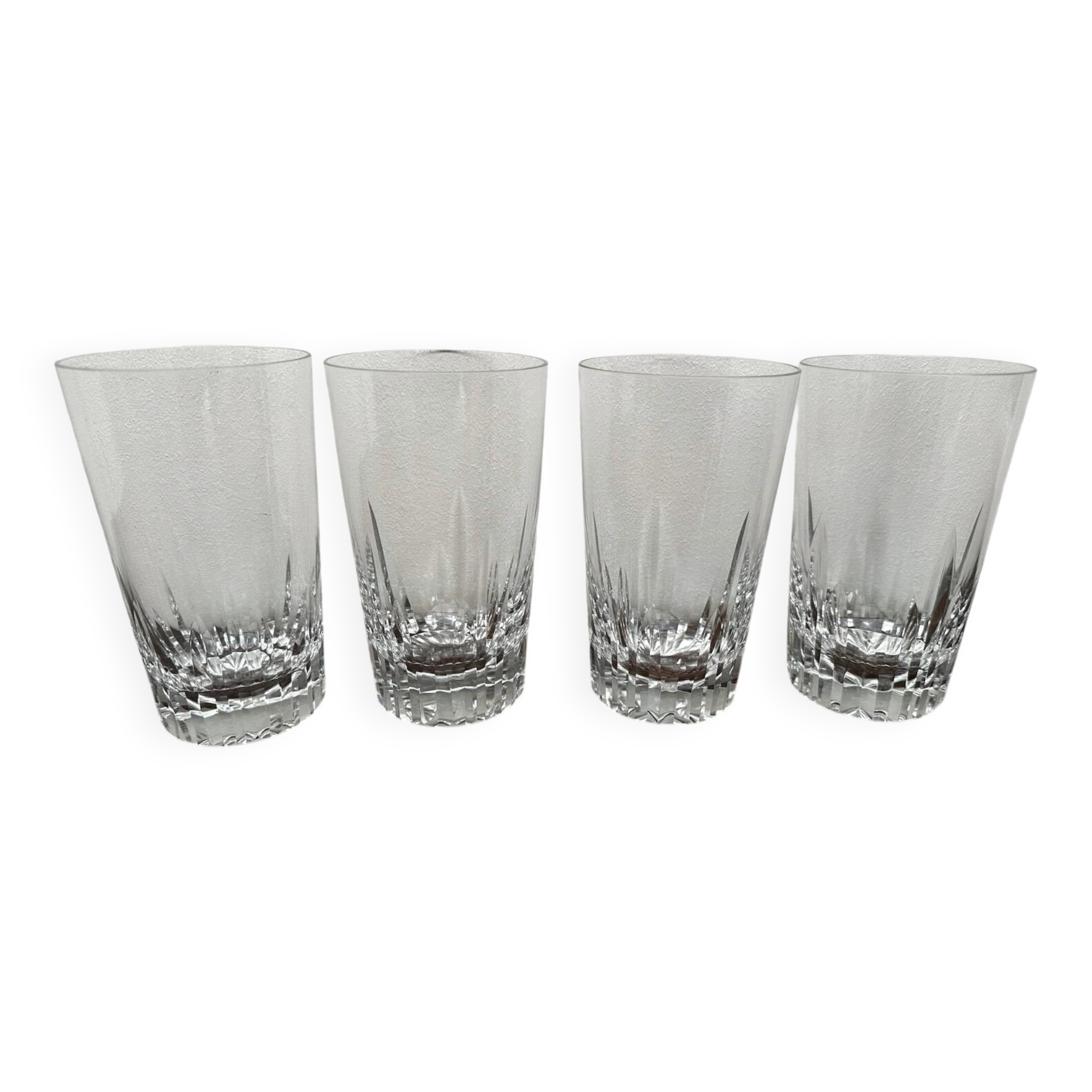 4 Baccarat Crystal Orangeade Glasses stamped Casino Model