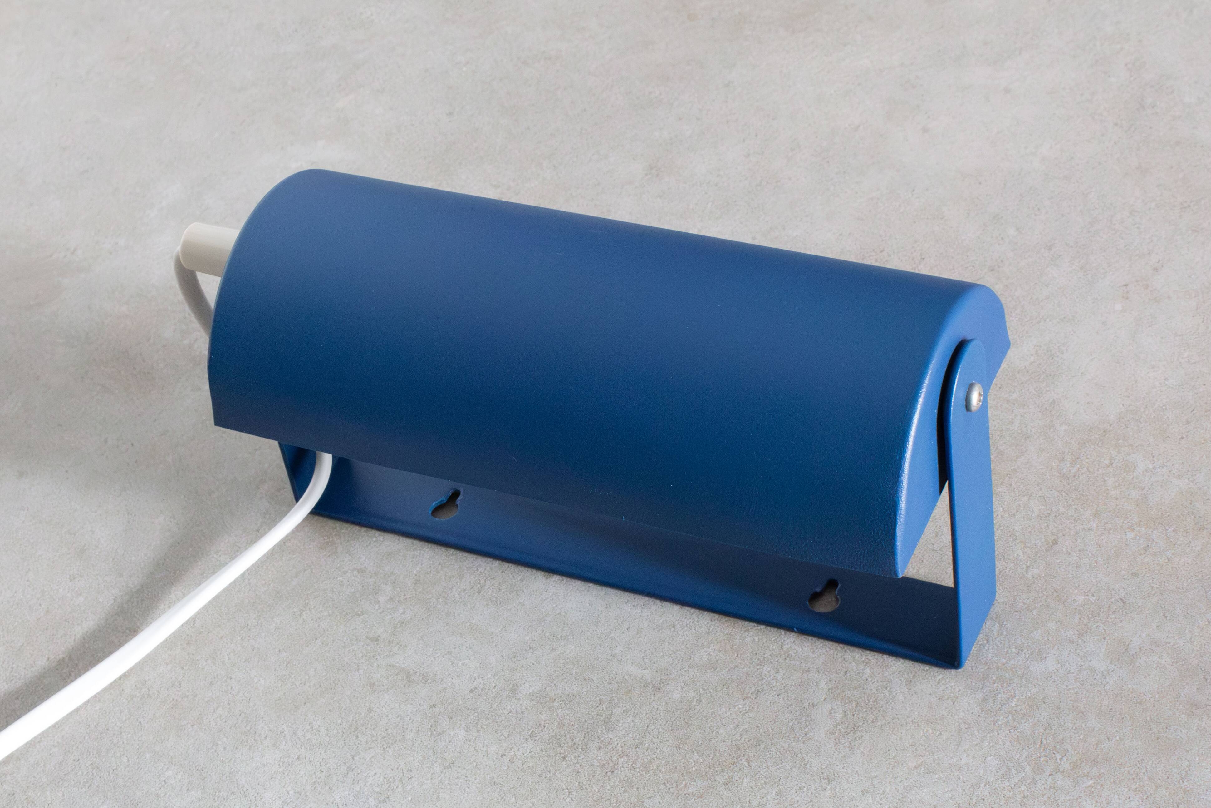 Vintage blue metal bed lamp