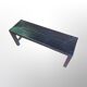Modernist black wood bench, Belgium 1970s