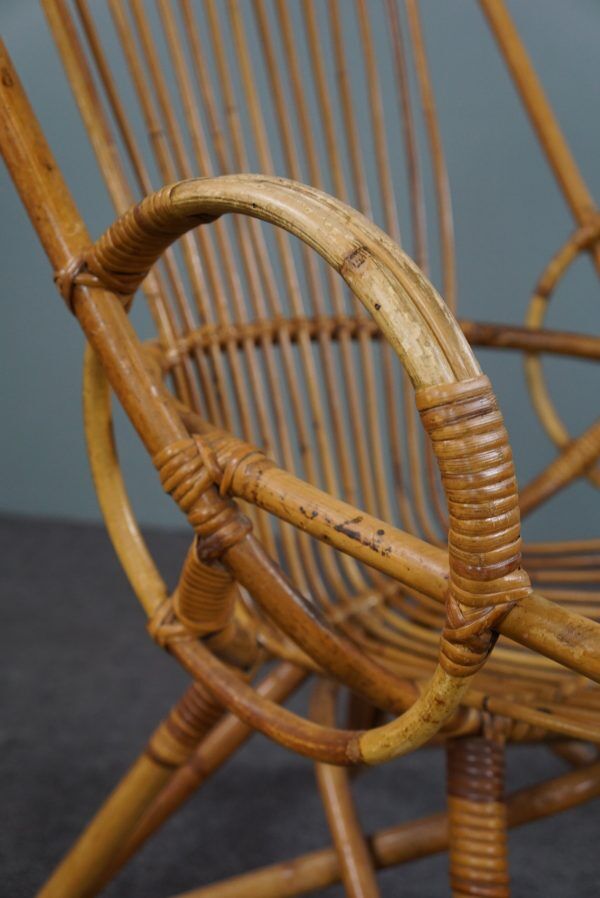 Fauteuil en rotin, 1950