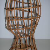 Mannequin head in rattan