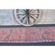 Vintage Turkish Oushak handmade wool cotton pink runner rug 84x379