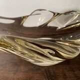 Yellow cut in molded crystal, Daum Nancy