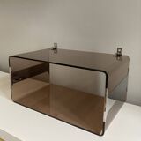 M. Dumas plexiglass and chrome shelf locker