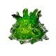 Vase à boutons en verre transparent et vert par Jan Beranek, République tchèque
