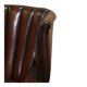 Victorian leather canapé and armchair, barrel back, circa 1860, restored.
