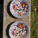 Gien earthenware tea cups and saucers with peony decor