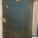 Miroir vintage 1950 triptyque barbier biseauté canard - 24 x 58 cm