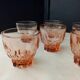 Set of 6 40s-50s glass table glasses