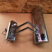 Old Mauro Marzollo Style TVE Wall Lamp Chromed Metal Milano Vintage