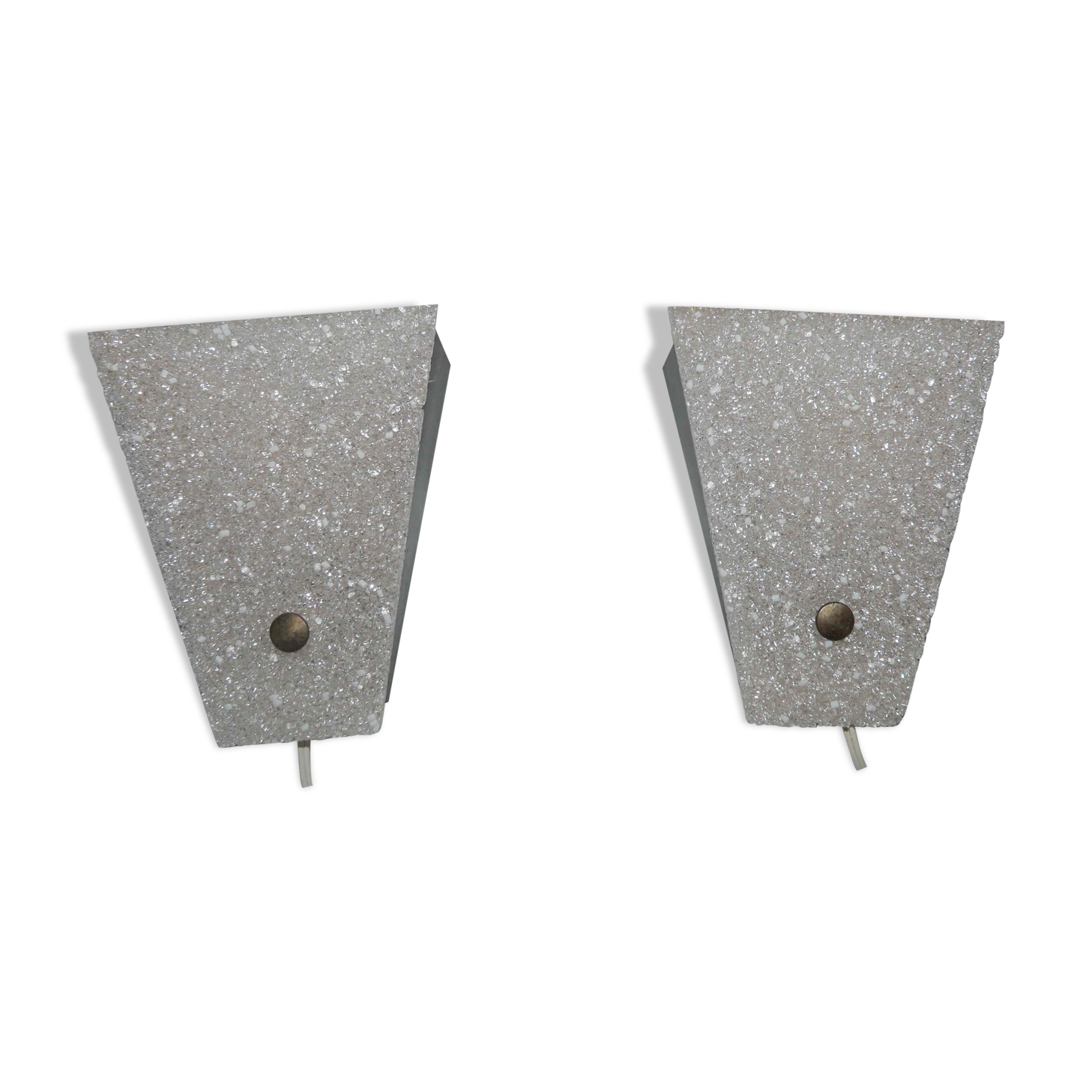 Pair of vintage perspex wall lamps