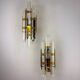 Pair of Venini sconces, Murano cut glass, Italy, 1970