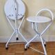 Pair of vintage folding stools "Tubecon" Marinakis, 80s