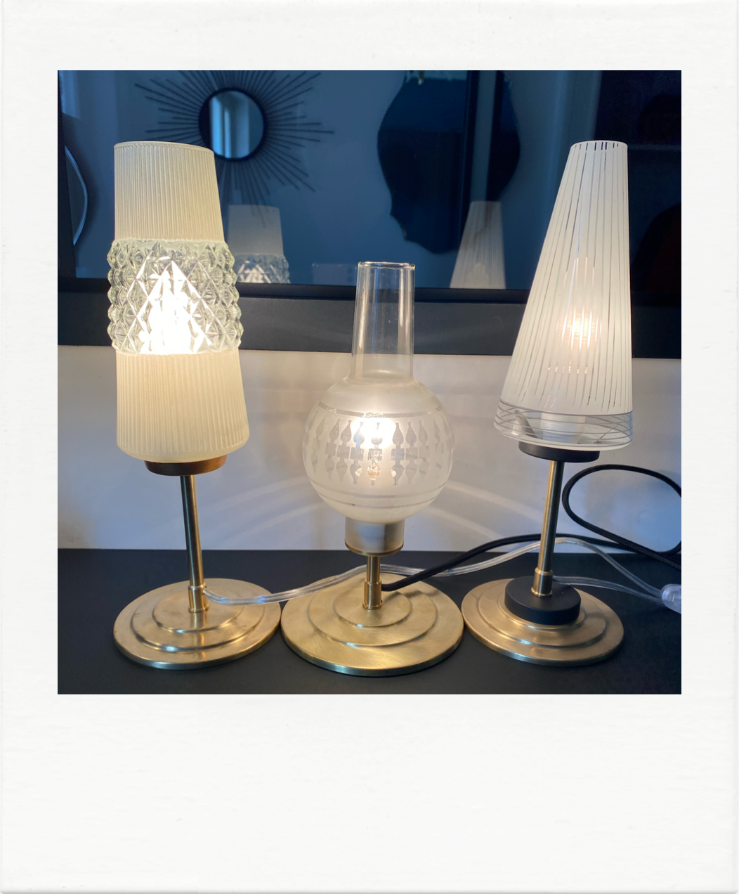 Gatsby, lamp to lay, black and brass colors