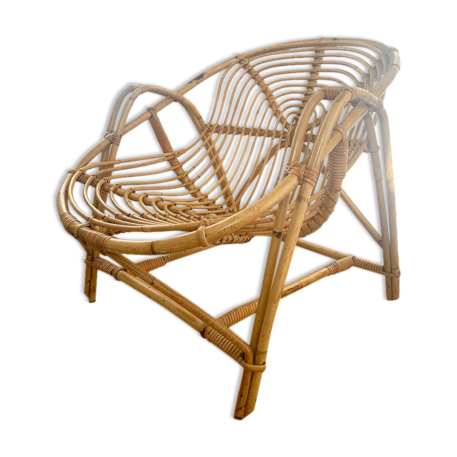 Rattan armchair
