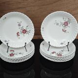 Set of 6 deep plates KG Lunéville Service Fleurs des Indes