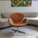Pair Arne Jacobsen Swan chairs by Fritz Hansen