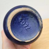 Vintage 70s midnight blue handled vase