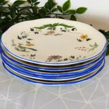 6 assiettes à dessert oiseaux du paradis Gien