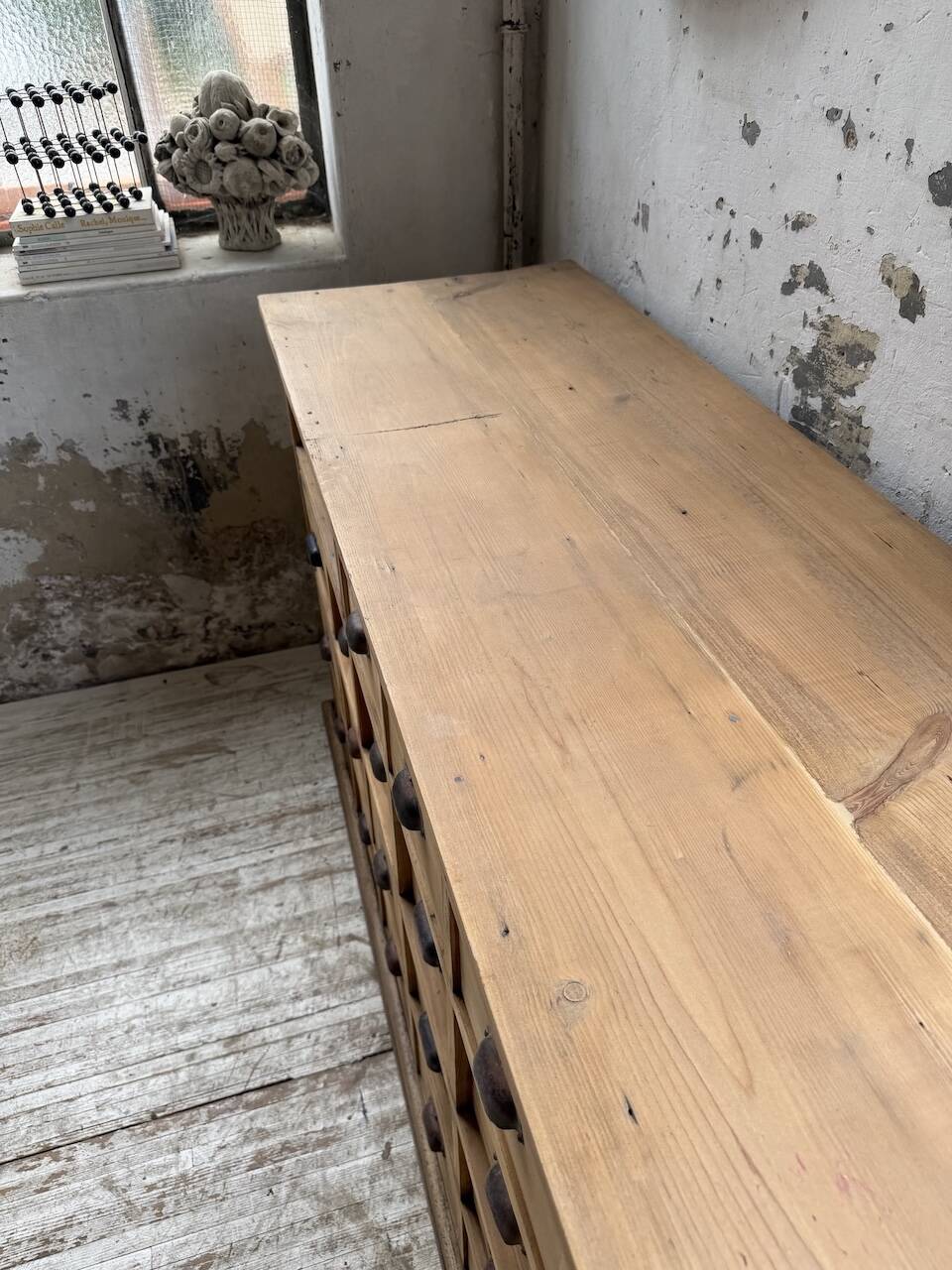 Meuble de métier pin XL années 50