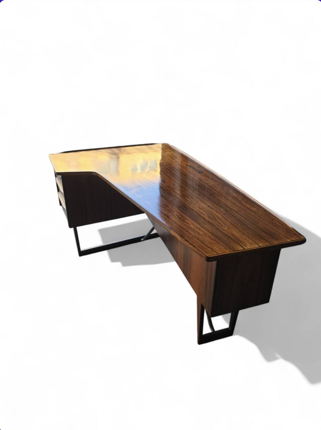 Midcentury Boomerang bureau van Peter Løvig Nielsen voor Hedensted
