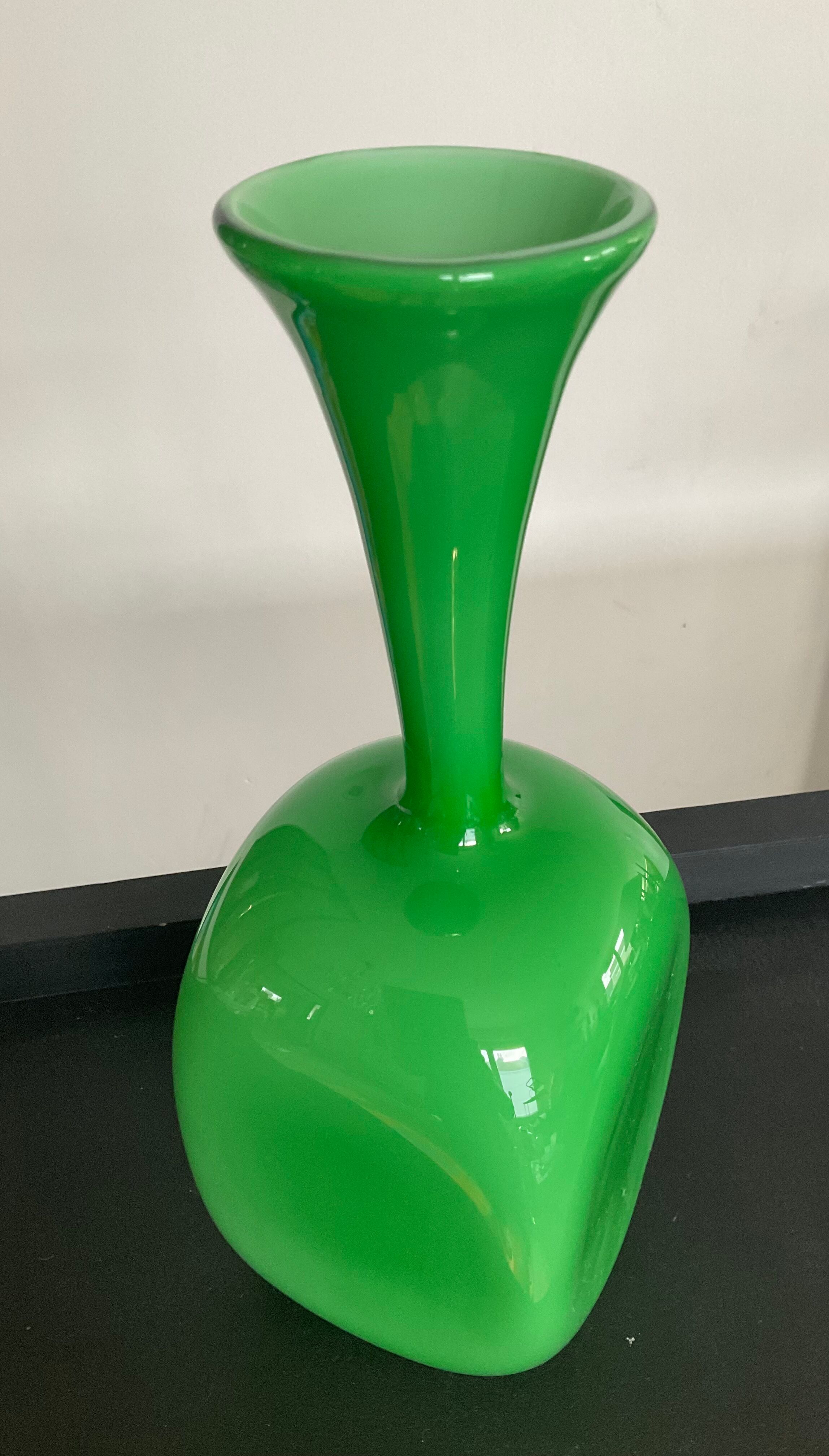 Vintage vase from the 50s in glass paste