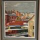 Swedish Oil on Panel“Landscape” by Bertil Lundqvist , Vintage & Framed