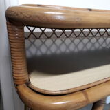 Bureau rotin vintage