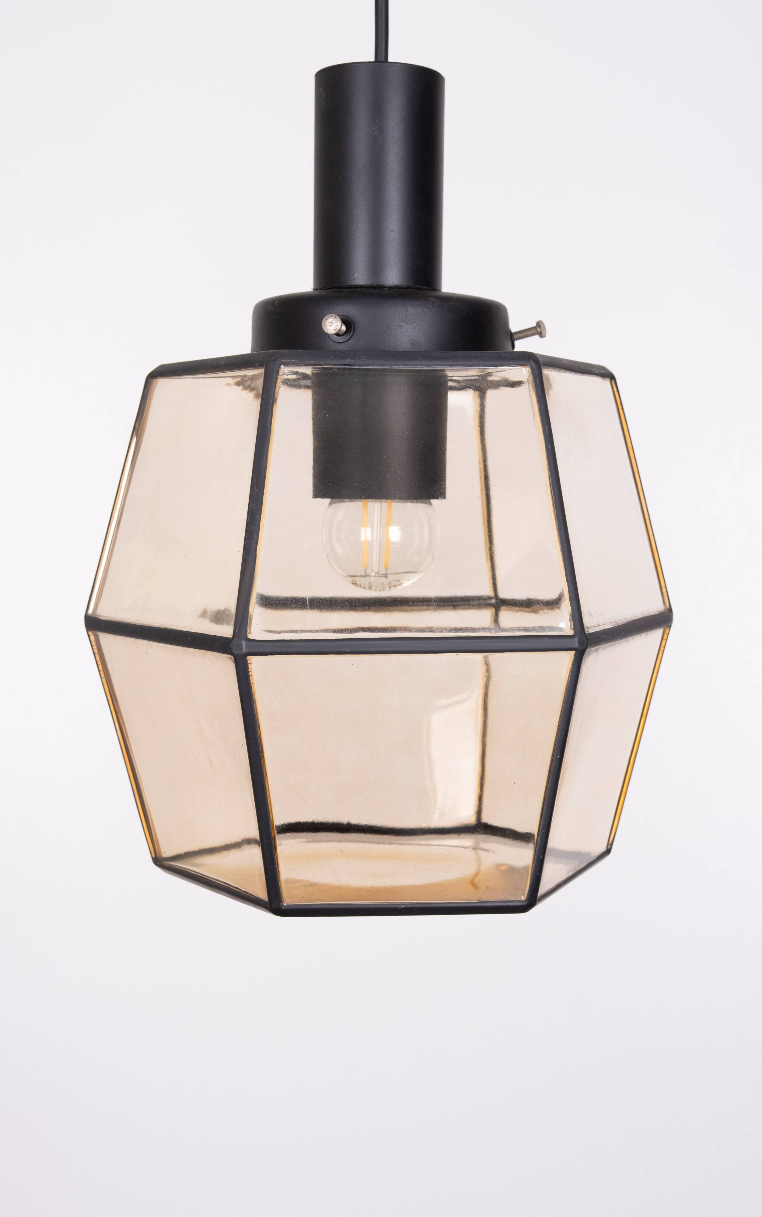 Glashütte Limburg pendant lamp Germany 1960s