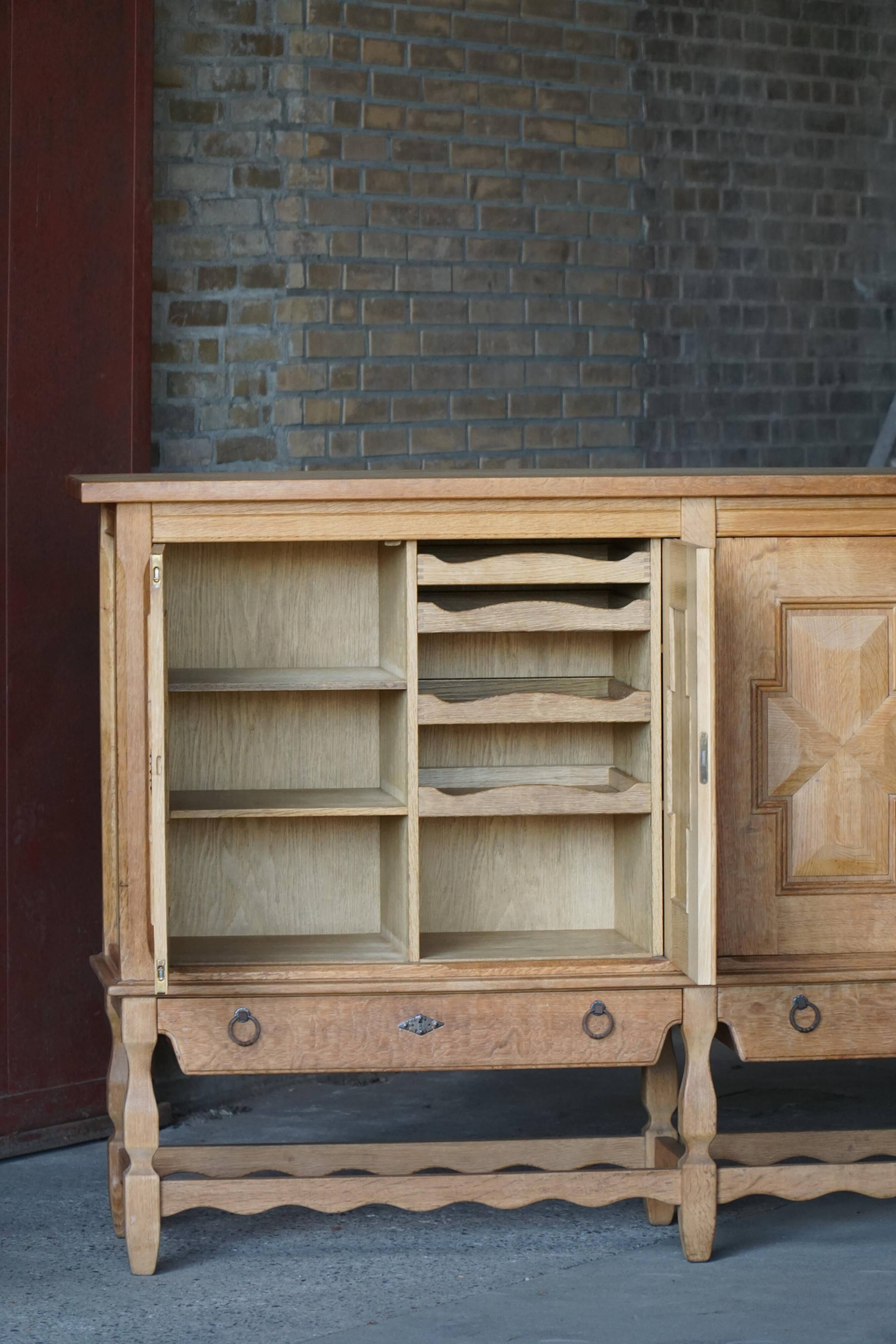 Henning Kjærnulf, buffet in oak, mid-century Danish, Nyrup Møbelfabrik, 1960s