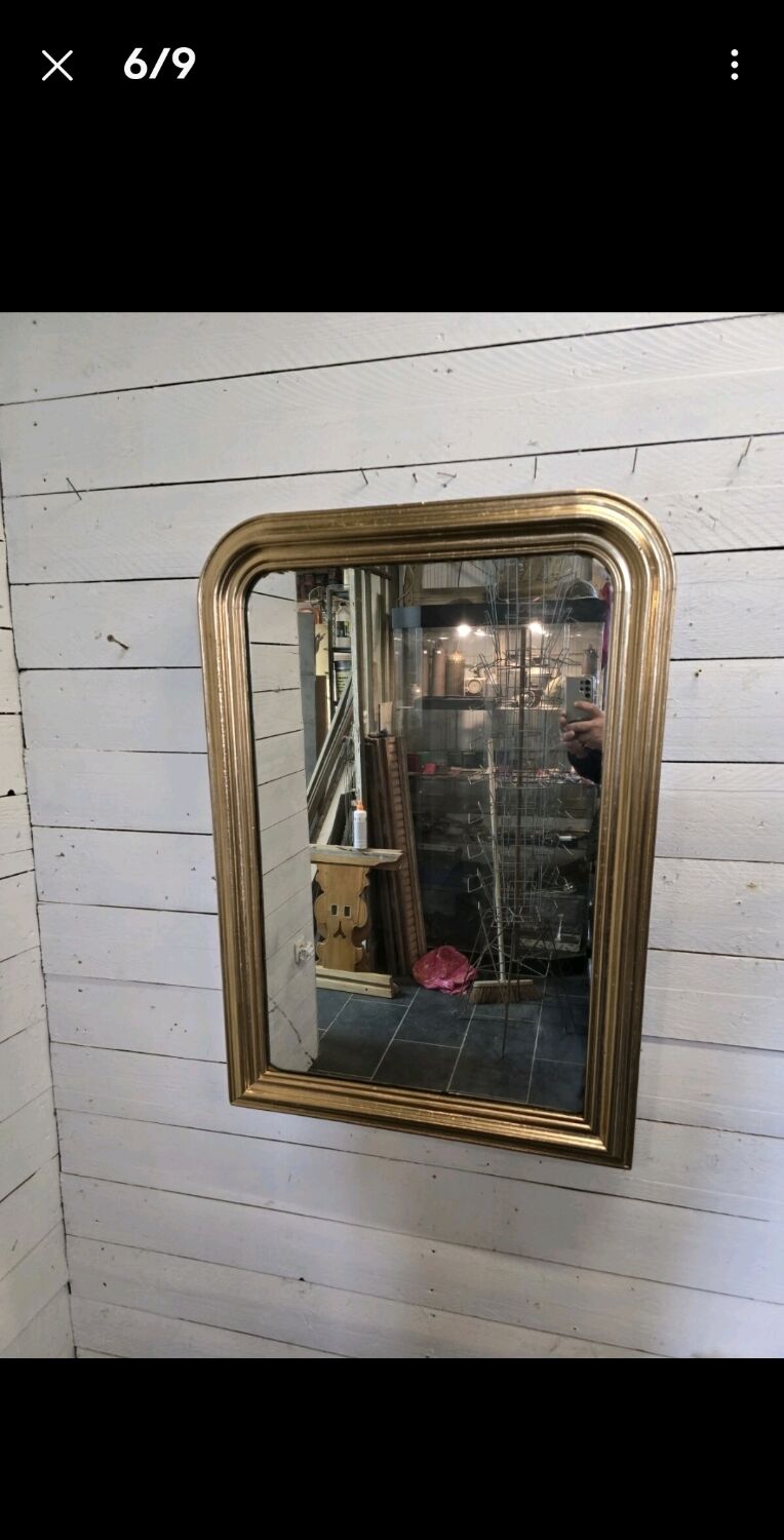 Antique Louis Philippe style gilded mirror