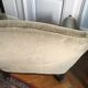 Pair of 2 khaki green velvet armchairs