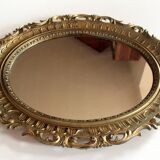 Miroir mural en bois - style florentin - vintage des années 70