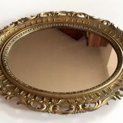 Wooden wall mirror - florentine style - vintage from the 70s